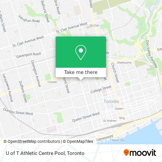 U of T Athletic Centre Pool map