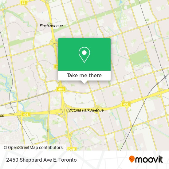 2450 Sheppard Ave E map