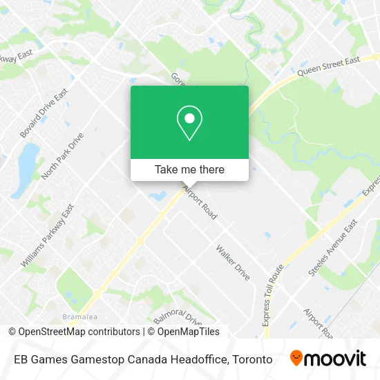 EB Games Gamestop Canada Headoffice map