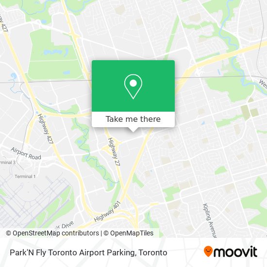 Park'N Fly Toronto Airport Parking map