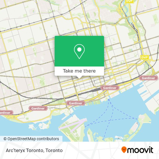 Arc'teryx Toronto map