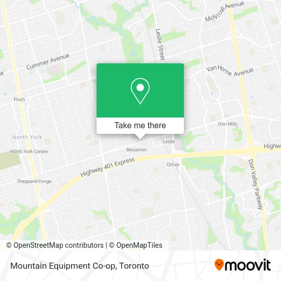 Mountain Equipment Co-op map