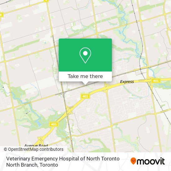Veterinary Emergency Hospital of North Toronto North Branch map