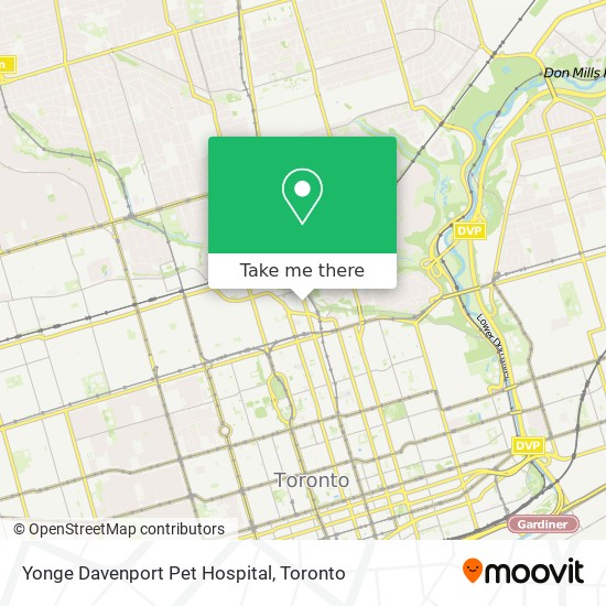 Yonge Davenport Pet Hospital map