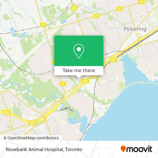 Rosebank Animal Hospital map