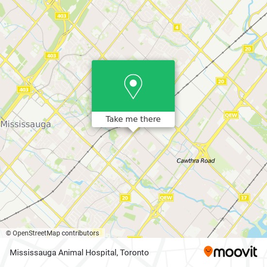 Mississauga Animal Hospital map