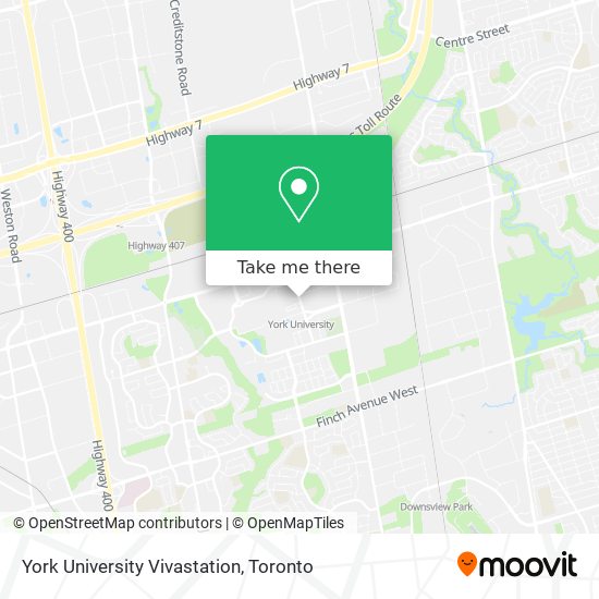 York University Vivastation map