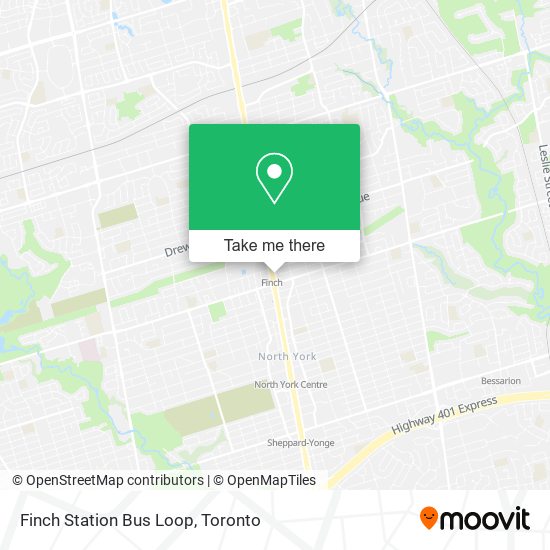 Finch Station Bus Loop map