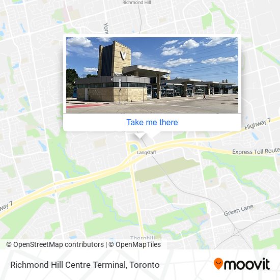 Richmond Hill Centre Terminal map