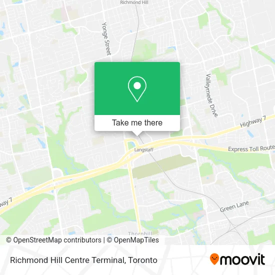 Richmond Hill Centre Terminal map
