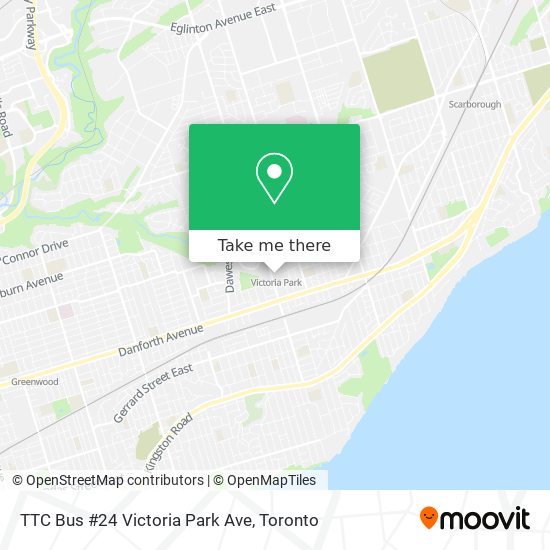 TTC Bus #24 Victoria Park Ave map
