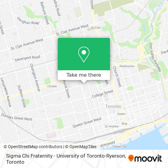 Sigma Chi Fraternity - University of Toronto-Ryerson map