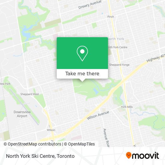 North York Ski Centre map