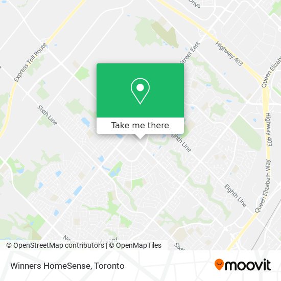 Winners HomeSense map