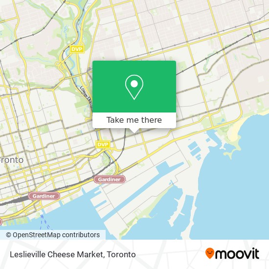 Leslieville Cheese Market map