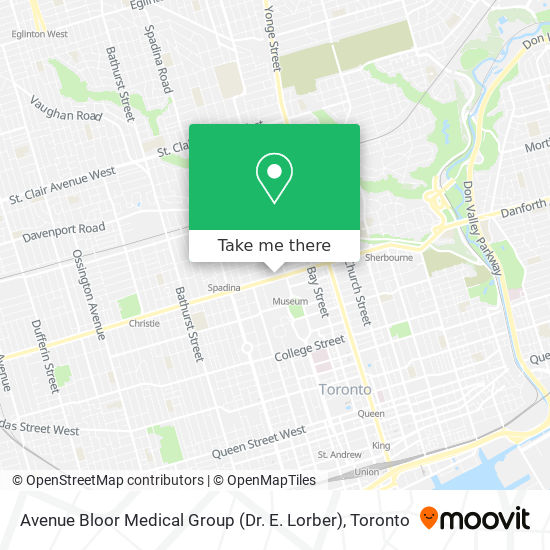 Avenue Bloor Medical Group (Dr. E. Lorber) map