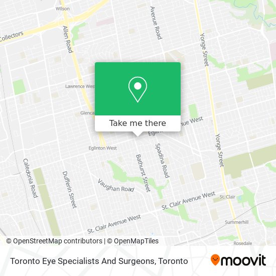Toronto Eye Specialists And Surgeons map