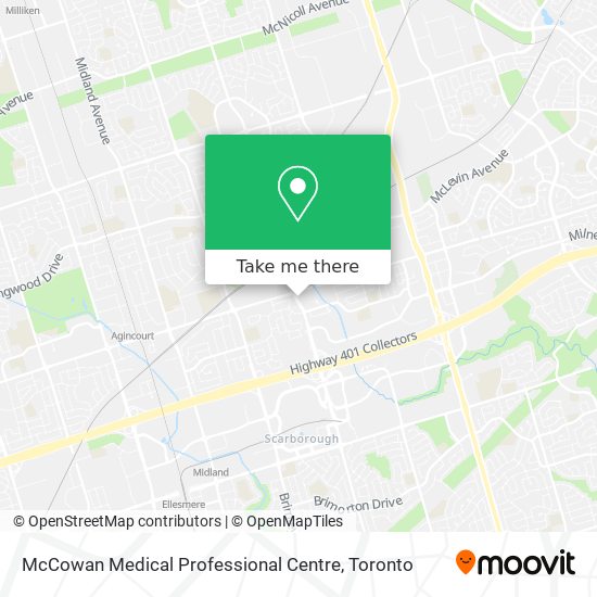 McCowan Medical Professional Centre map