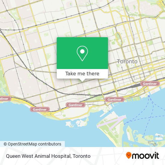 Queen West Animal Hospital map