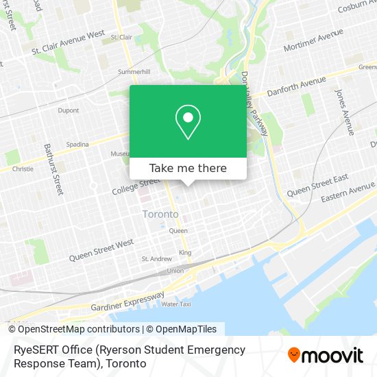 RyeSERT Office (Ryerson Student Emergency Response Team) map