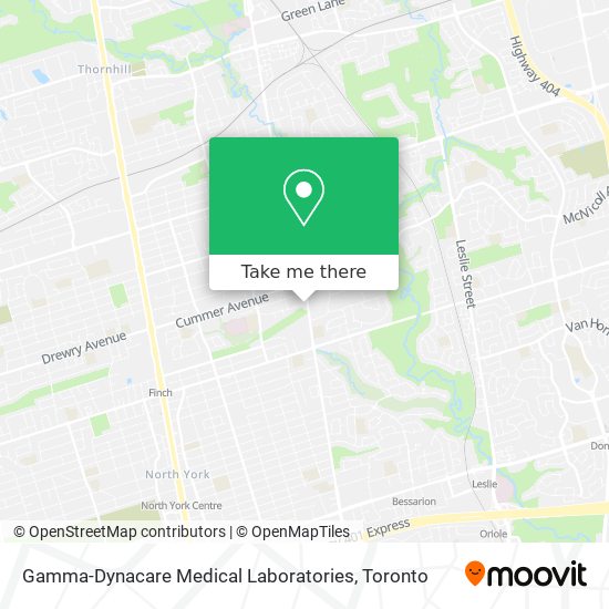 Gamma-Dynacare Medical Laboratories map