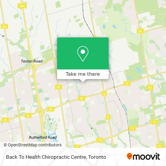 Back To Health Chiropractic Centre plan