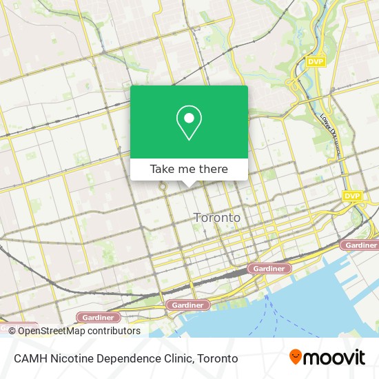 CAMH Nicotine Dependence Clinic map