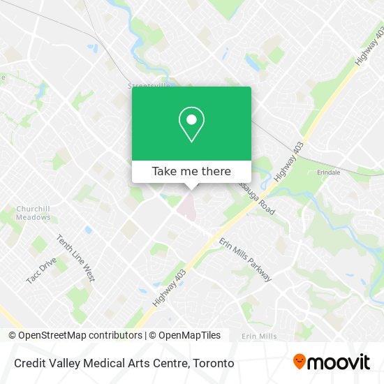 Credit Valley Medical Arts Centre map