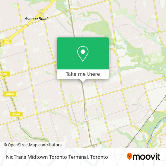 NicTrans Midtown Toronto Terminal map