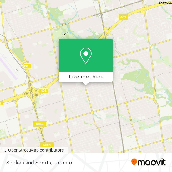 Spokes and Sports map
