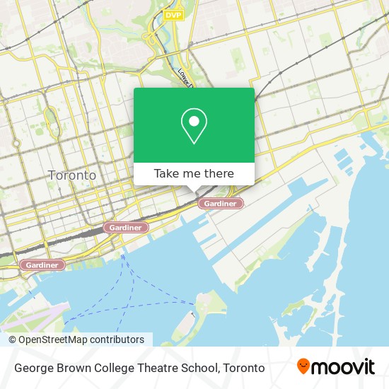 George Brown College Theatre School map