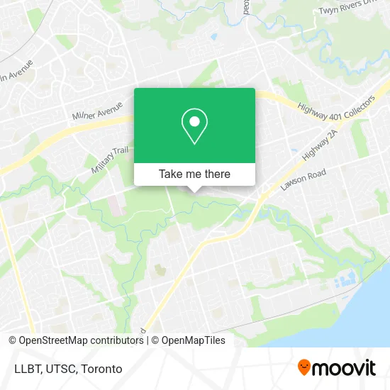 LLBT, UTSC map