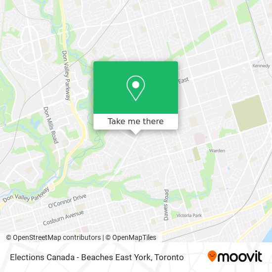 Elections Canada - Beaches East York map