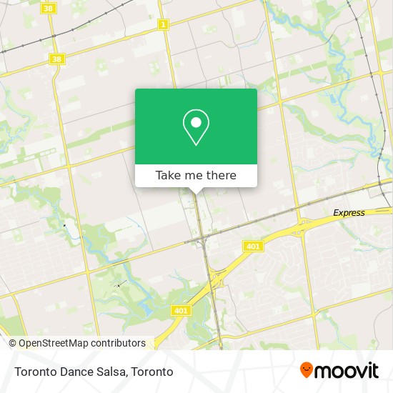 Toronto Dance Salsa map