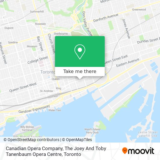 Canadian Opera Company, The Joey And Toby Tanenbaum Opera Centre map