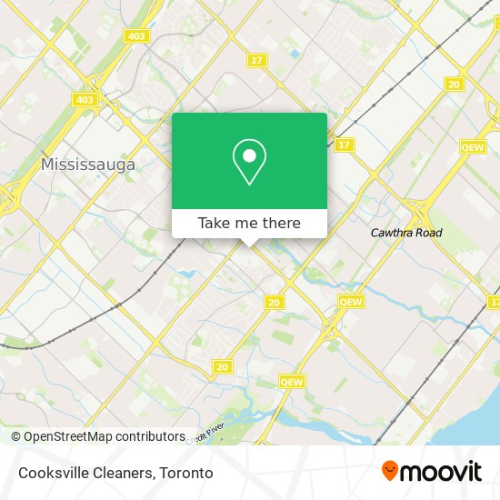 Cooksville Cleaners map