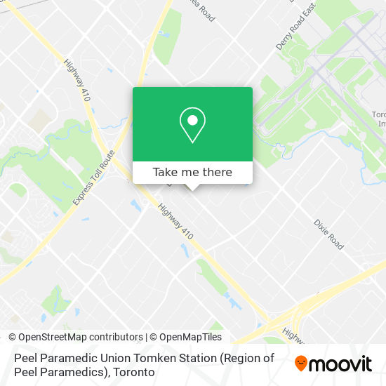 Peel Paramedic Union Tomken Station (Region of Peel Paramedics) map