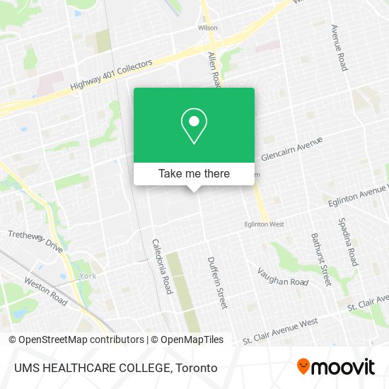 UMS HEALTHCARE COLLEGE map