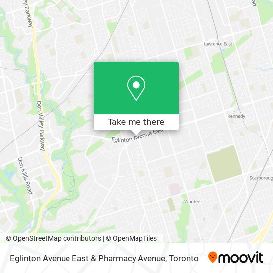 Eglinton Avenue East & Pharmacy Avenue map