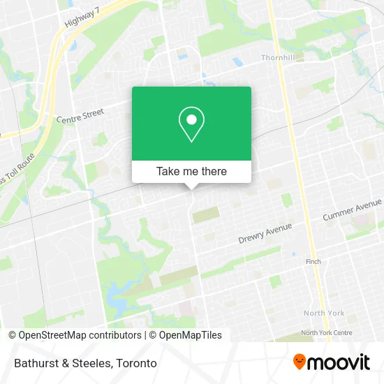 Bathurst & Steeles map