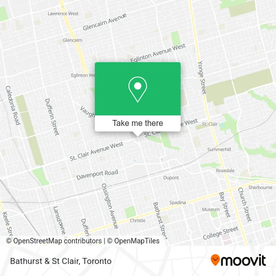 Bathurst & St Clair map