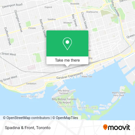 Spadina & Front map