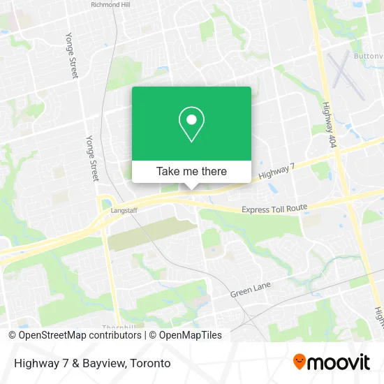 Highway 7 & Bayview map
