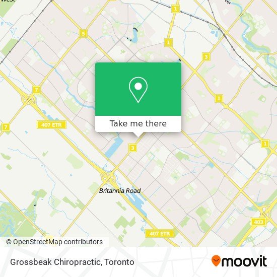 Grossbeak Chiropractic map
