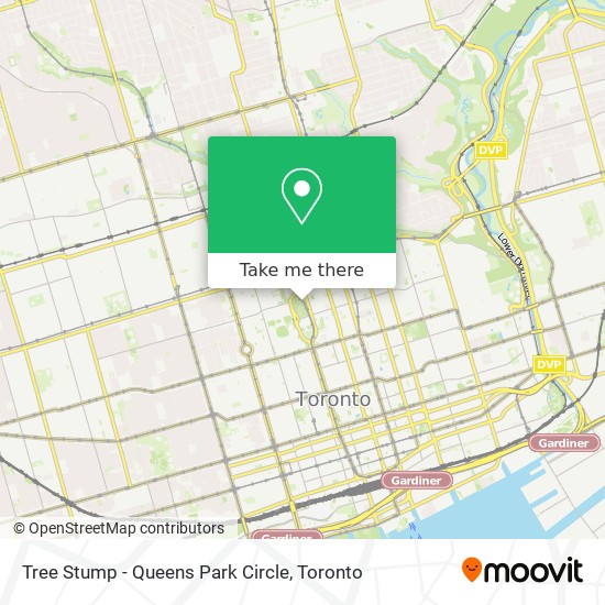 Tree Stump - Queens Park Circle map