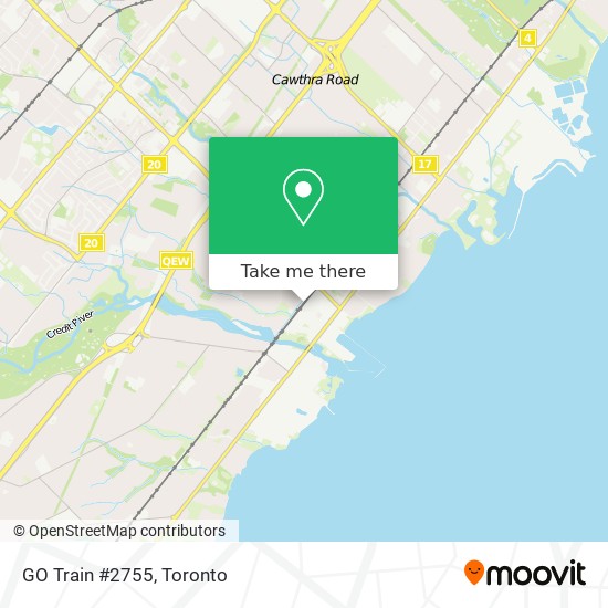 GO Train #2755 map