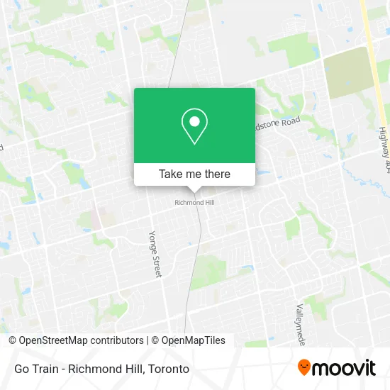 Go Train - Richmond Hill map