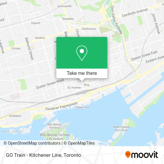 GO Train - Kitchener Line map
