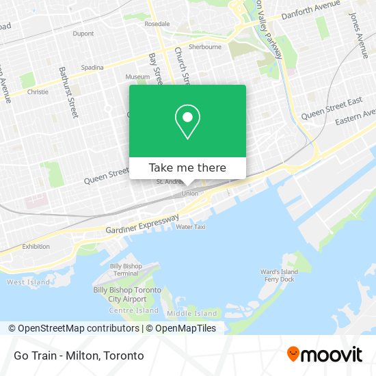 Go Train - Milton map