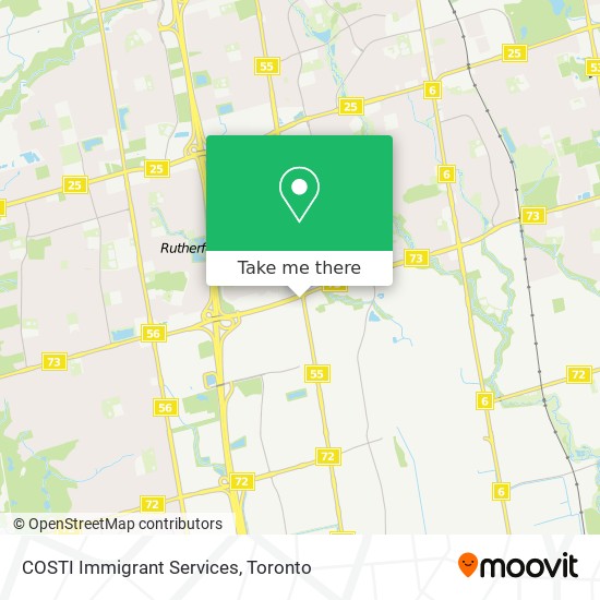 COSTI Immigrant Services map